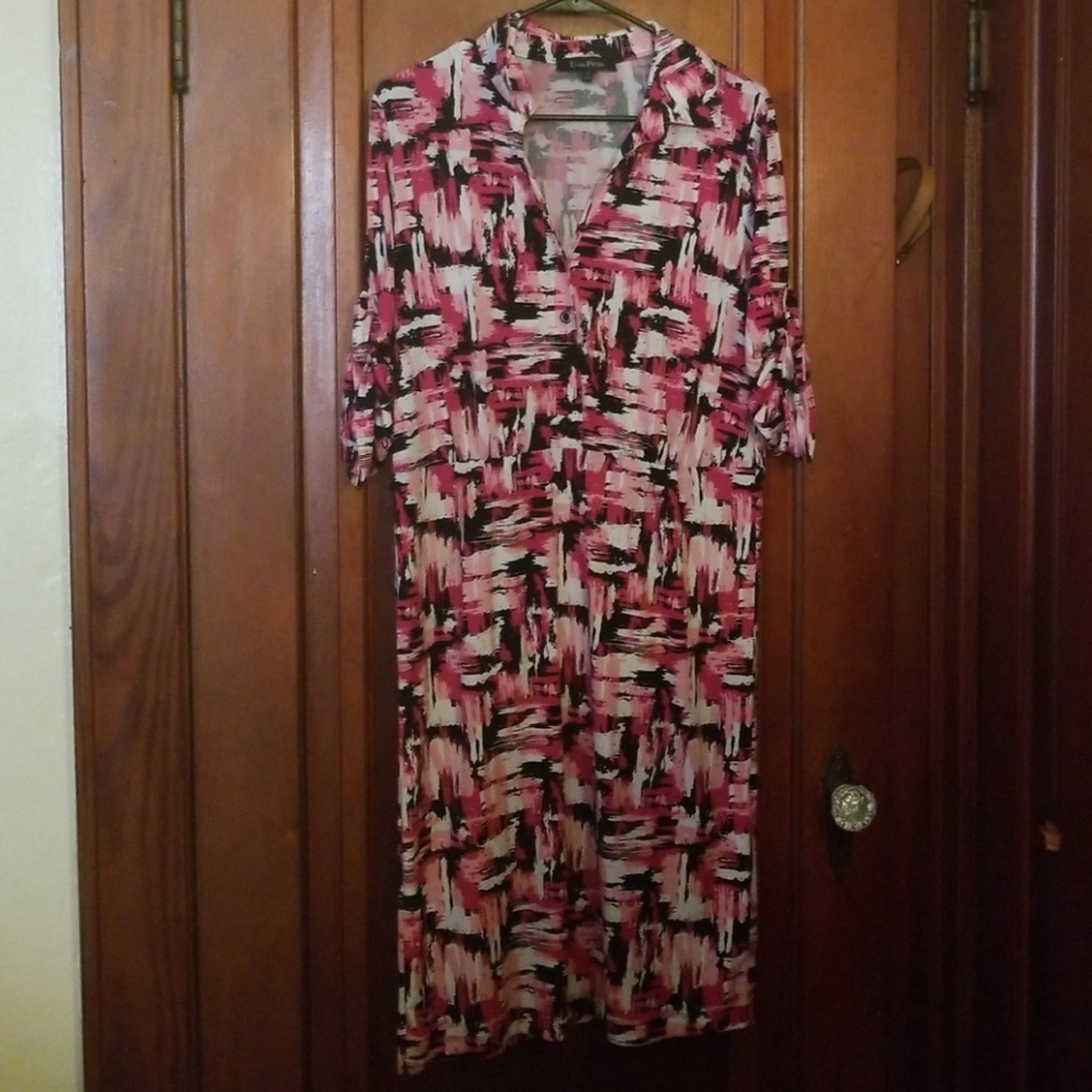 Multi color collared dress